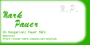 mark pauer business card